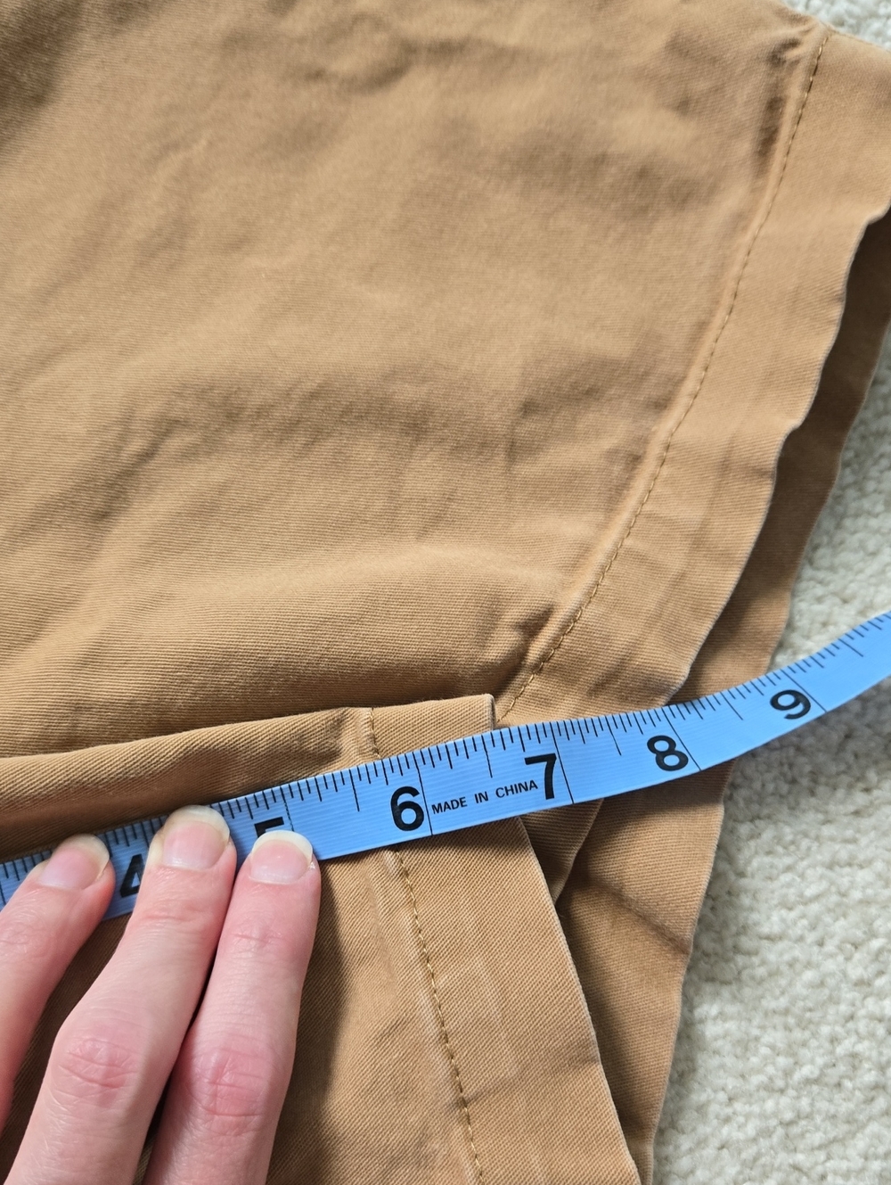 Lands' End Tan Bermuda Shorts, 8P - Picture 2 of 4